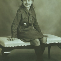 Jean Gove in her Brownie uniform, about 1937
