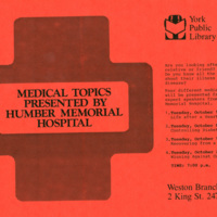 Medical topics: A lecture series by Humber Memorial Hospital
