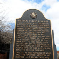 Weston Public Library plaque