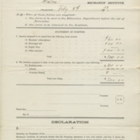 Unsigned application for Legislative Grant by the Weston Mechanics&#039; Institute