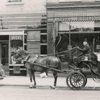 Carriage, in front of Lionel Rawlinson, furniture dealers, 647-9 Yonge St., e.
