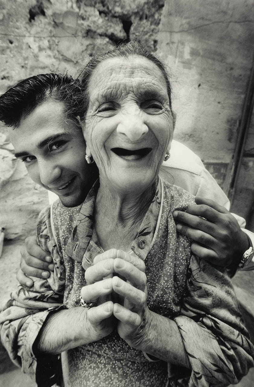 Sicilian grandmother with her grandson