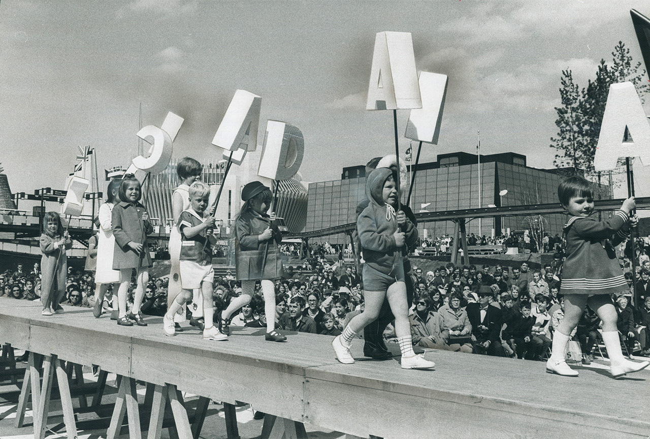 Children celebrate CANADA at Expo 67