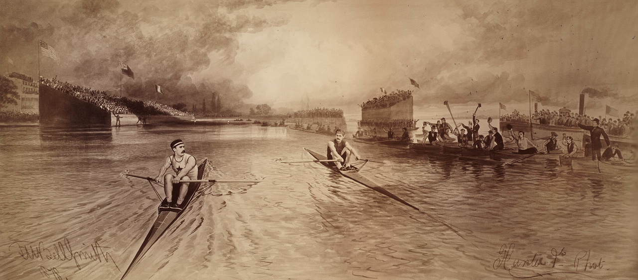 Hanlan-Plaisted International Rowing Competition, Toronto Bay, 15 May 1878. Toronto, Ont.