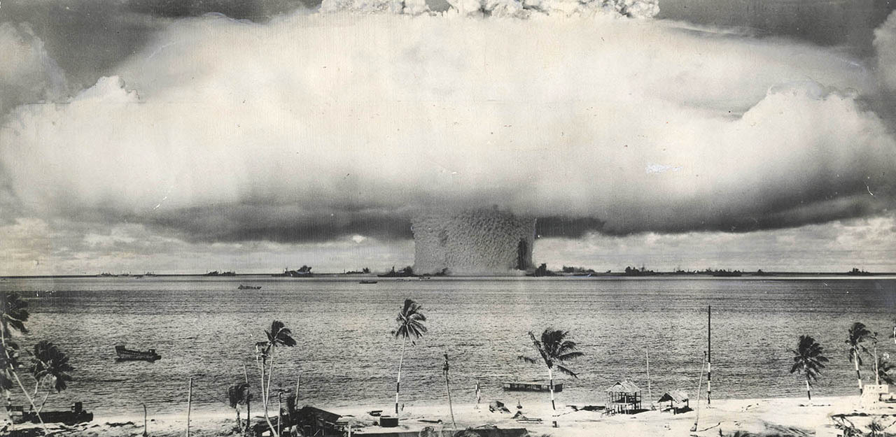Atomic bomb explosion, Bikini Island