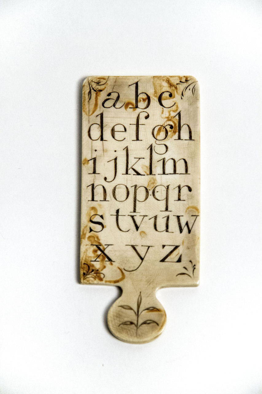 Ivory alphabet hornbook