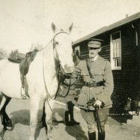 Donald Fraser with a grey horse