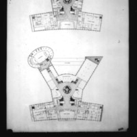  V. Radimski and E. Steflicek entry City Hall and Square Competition, Toronto, 1958, floor plans