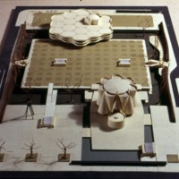 Simon Eisner entry, City Hall and Square Competition, Toronto, 1958, architectural model