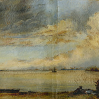 Toronto harbour looking west from about mouth of Don River, 1793