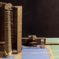 Balkrishna V. Doshi entry, City Hall and Square Competition, Toronto, 1958, architectural model