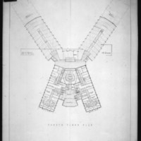 C. C. Wilkie entry City Hall and Square Competition, Toronto, 1958, fouth floor plan