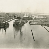 Keating Channel, looking east during construction