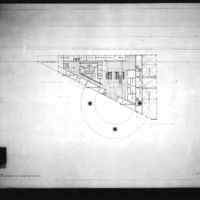 E. Albert entry City Hall and Square Competition, Toronto, 1958, first floor plan