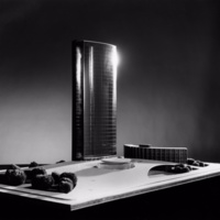 Takeo Ito entry City Hall and Square Competition, Toronto, 1958, architectural model.