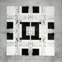 Perkins & Will entry, City Hall and Square Competition, Toronto, 1958, floor plan