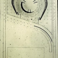 Viljo Revell entry, City Hall and Square Competition, Toronto, 1958, architectural plan, stage two