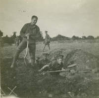 Norman Keys digging trench up near Caesar's camp 